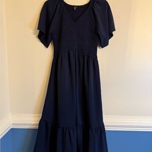 Chic Navy Midi Dress for Women